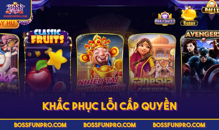 Khắc phục lỗi cấp quyền