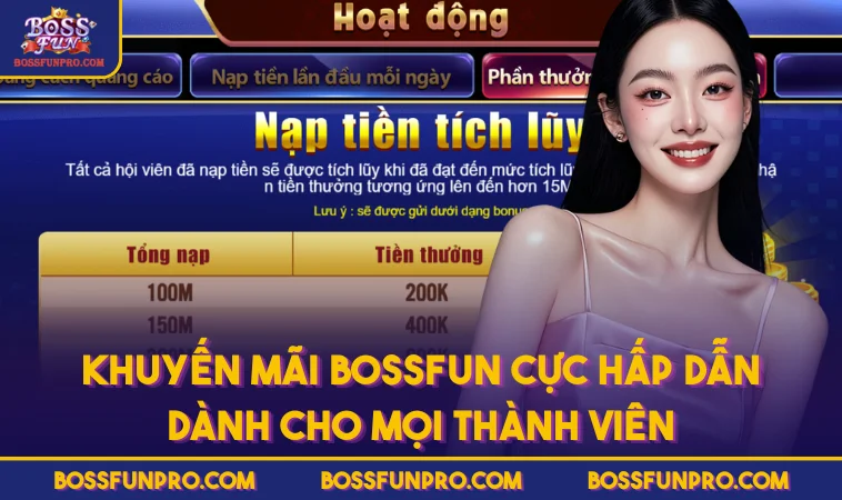 Trang chủ 362 Khuyến mãi BOSSFUN cực hấp dẫn dành cho mọi thành viên